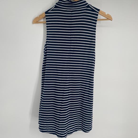 Athleta Turtleneck Tunic Women’s XS Navy & White Stripes Active Athleisure - Picture 2 of 7